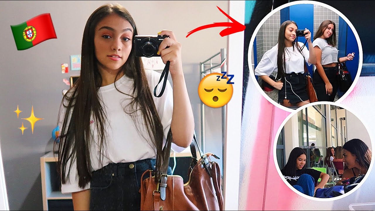 VLOG: MEU PRIMEIRO DIA DE AULA EM PORTUGAL!!! #BACKTOSCHOOL 📚🔥 | Lah Rios