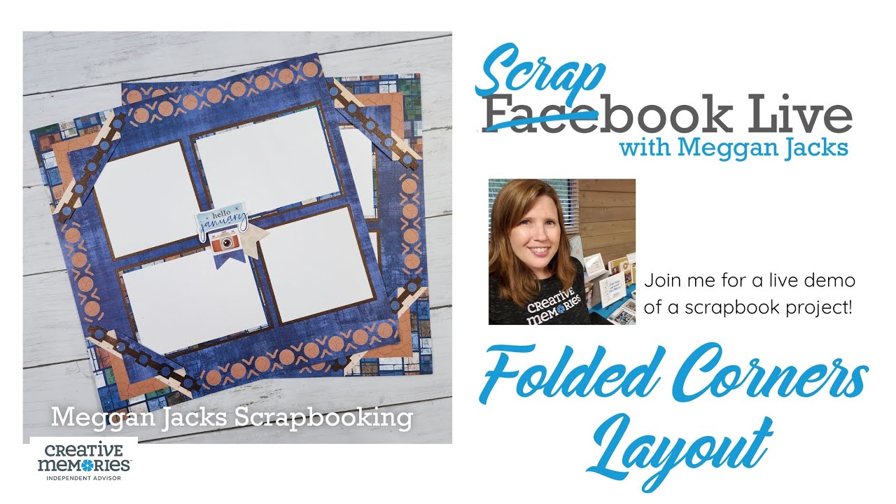 Scrapbook Live - Folded Corners Layout with Creative Memories' Noteworthy Days collection