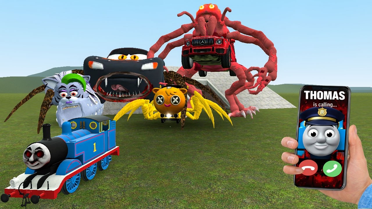 BUILDING A THOMAS TRAIN CHASED BY CURSED THOMAS AND FRIENDS in Garry's Mod!