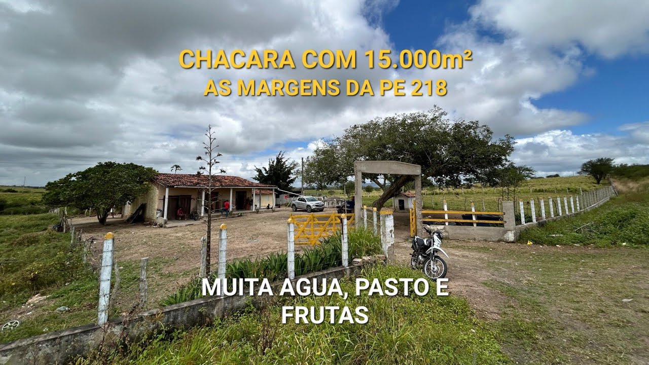 149- LINDA CHACARA COM UM HECTARE E MEIO COM MUITA AGUA, PASTO E FRUTÍFERAS