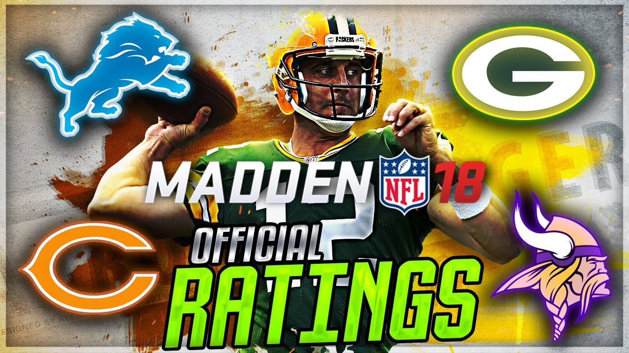 *LEAKED* MADDEN 18 RATINGS FOR NFC NORTH - TOP 10 PLAYERS + ROOKIE RATINGS