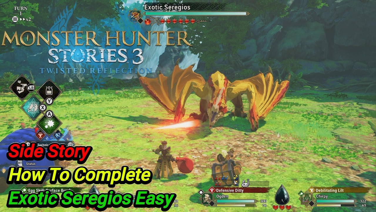 Monster Hunter Stories 3 / Дополнительная история / Огден / Как пройти экзотический Серегиос / Легко