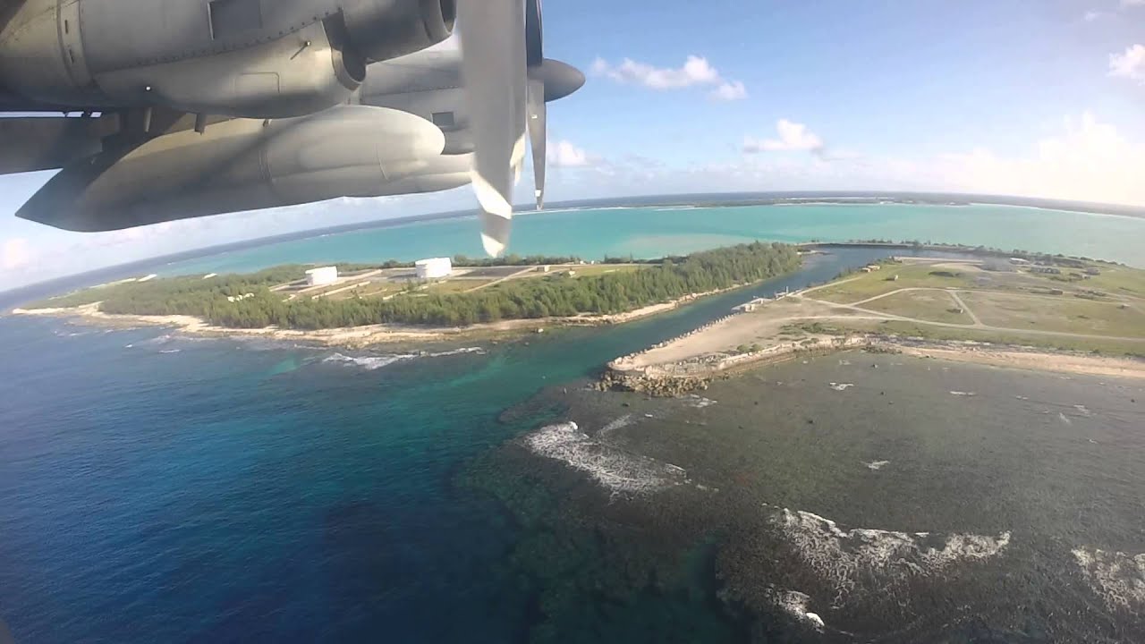C-130 Approach and Landing on Wake Island