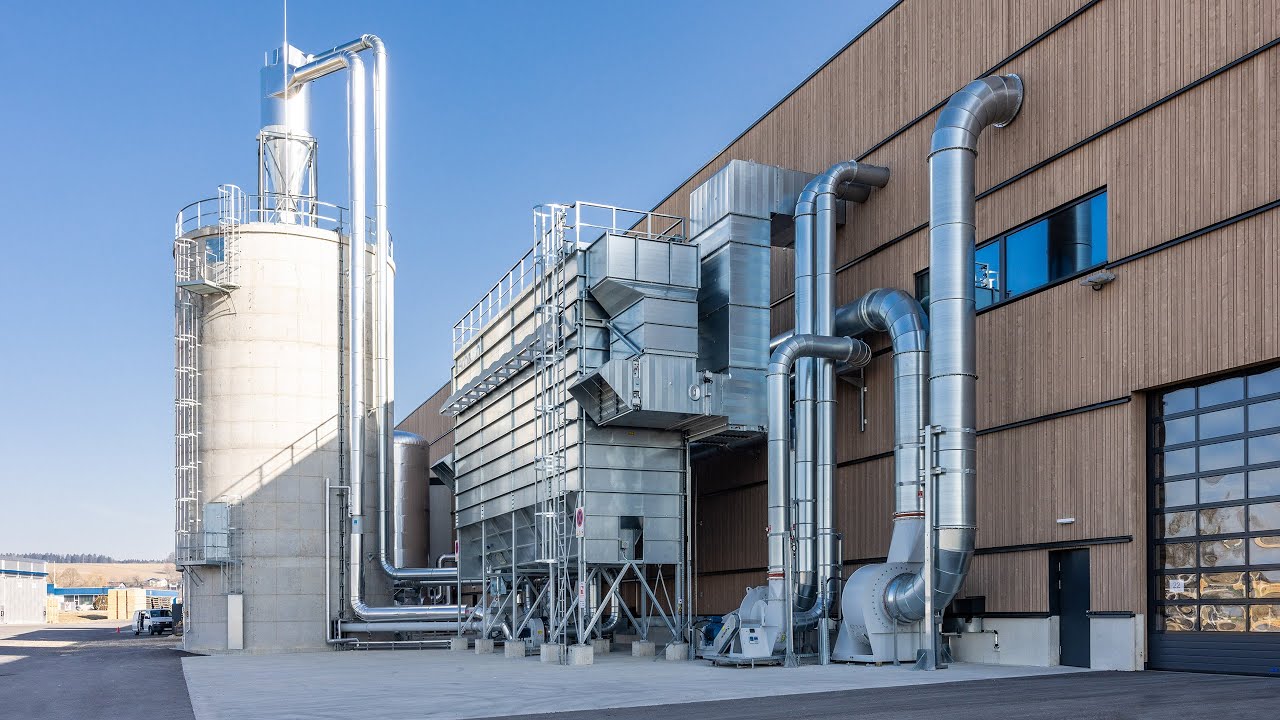 Brettsperrholz - CLT Produktion: ausgestattet mit einer Filteranlage von Scheuch LIGNO GmbH