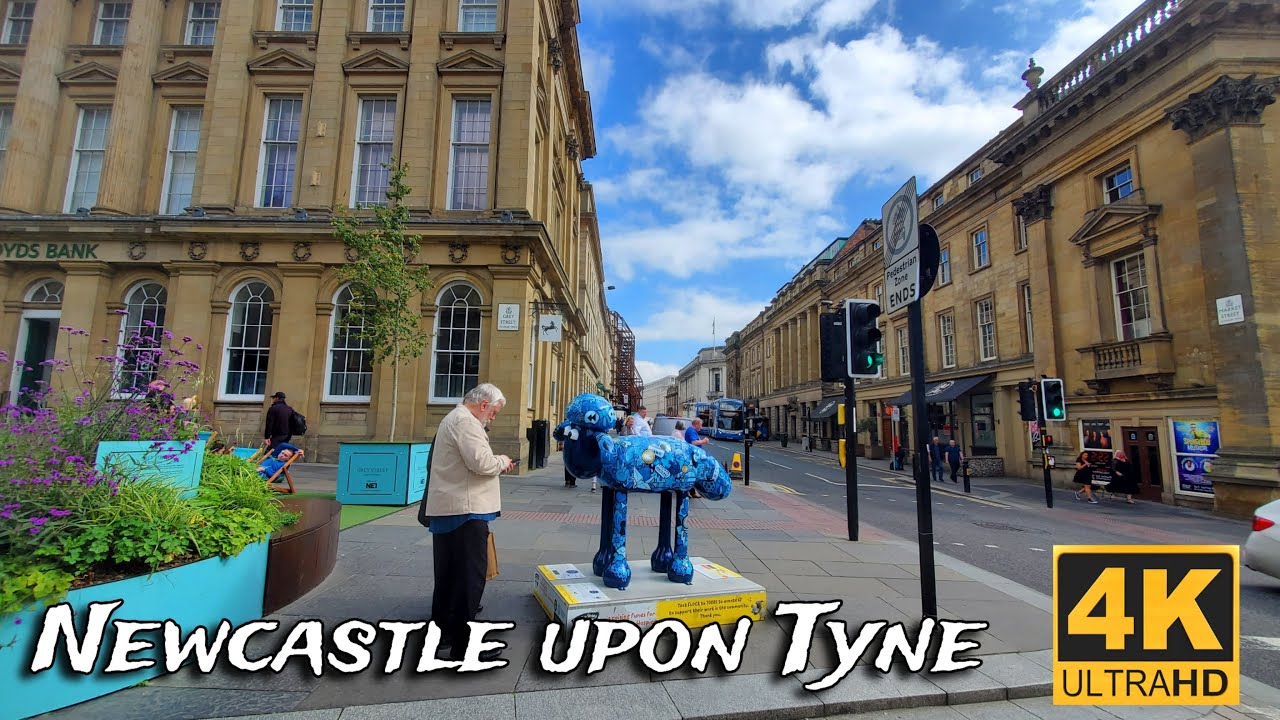 Newcastle upon Tyne, UK  4k walking tour