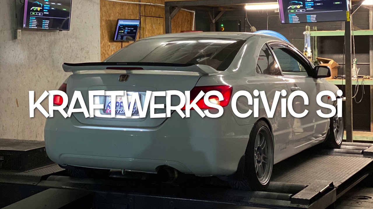 Kraftwerks supercharged civic si dyno pulls !
