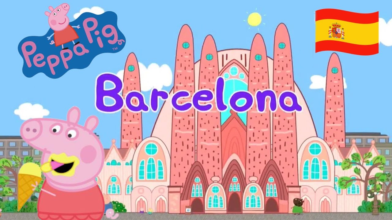 Peppa visits Barcelona!  Peppa Pig World Adventure PS5 / XBOX / SWITCH video game #peppapig 