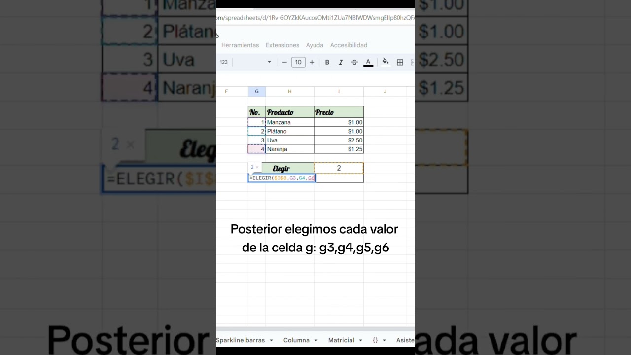 #aprender a hacer un buscador sin la funci&oacute;n buscarv en #googlesheets #exceltips #tipsandtricks
