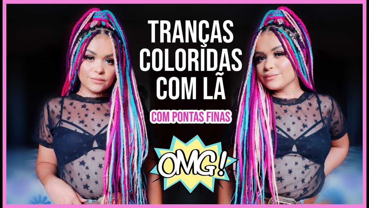 TRANÇAS de LÃ COLORIDAS 🌈