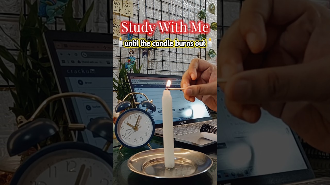 Day 22/60 Study Hard Challenge ✨| Study With Me Till the Candle Burns Out | Real Student Motivation