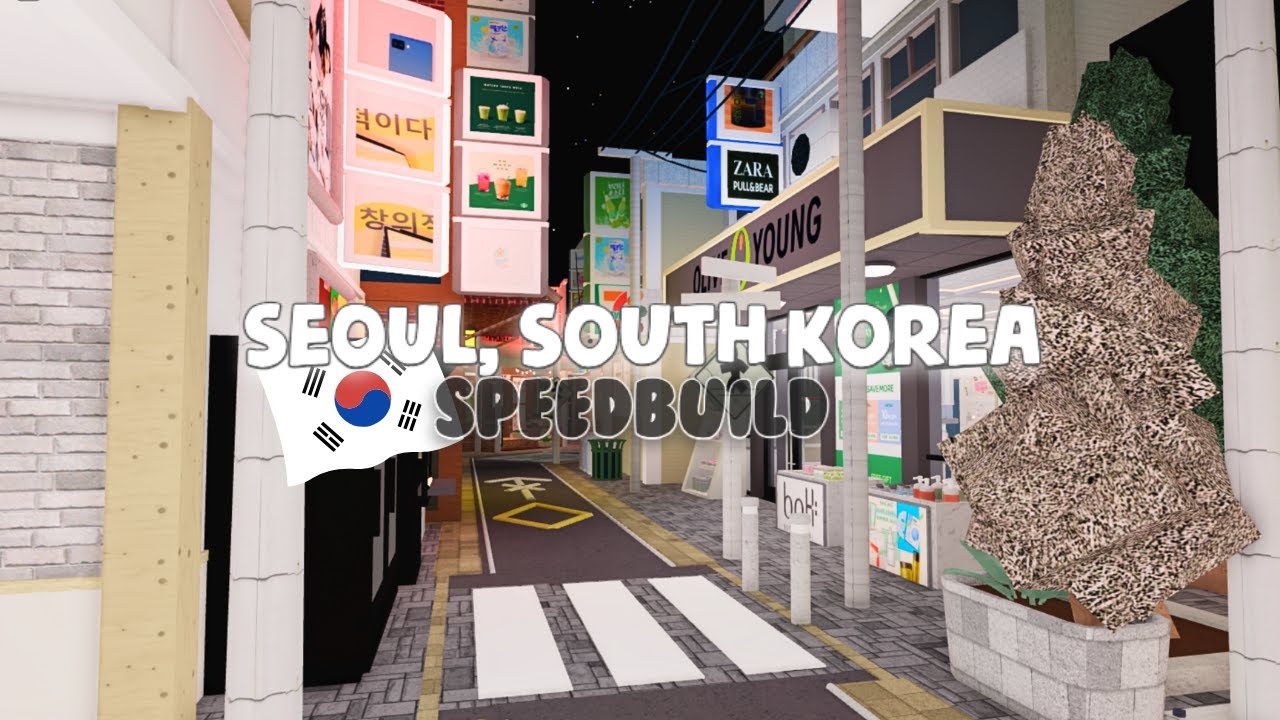 🇰🇷 Korean Town Alleyway || Seoul Speedbuild Pt.7 #bloxburg #seoul #koreantown