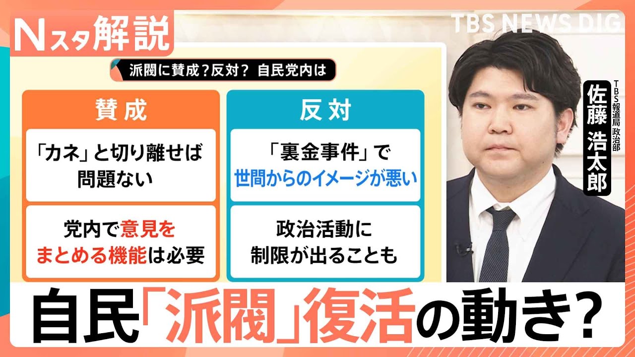 自民「派閥」復活の動き？ 過去には“政治とカネ”問題めぐり解散、勧誘に揺れる新人議員たちのホンネ【Nスタ解説】｜TBS NEWS DIG