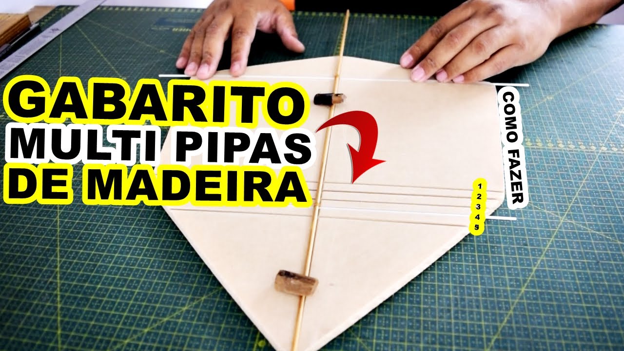 Como Fazer GABARITO Vazado Multi Pipas | Escola de Pipeiros