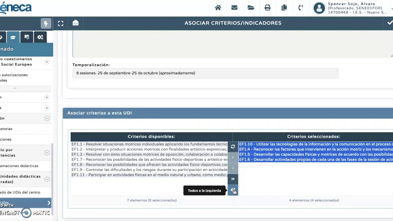 Cómo borrar una Udi del módulo Currículo por Competencias de Séneca