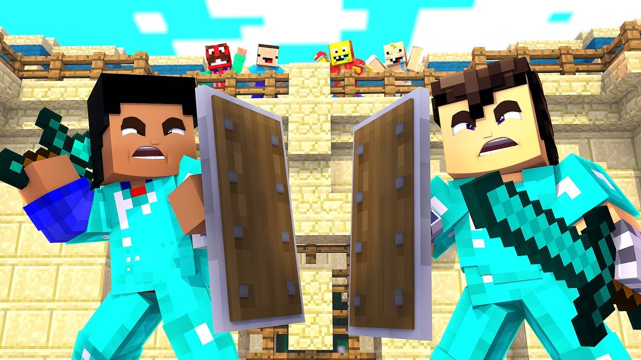 *MINECRAFT CON NOOBS* LA MAYOR PELEA EN WAKANDA OASIS 😱
