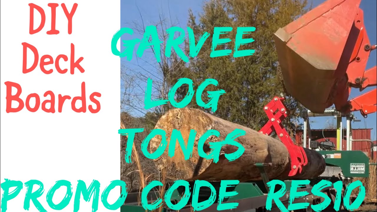 Milling Pine Logs for a Custom DIY Deck #woodlandmills #garvee #kubotatractor 