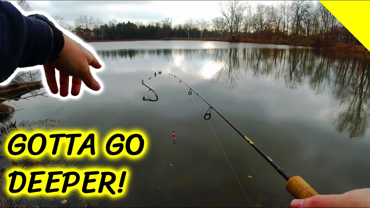 Gotta Go DEEPER For Cold Weather Fishing! - Bluegill