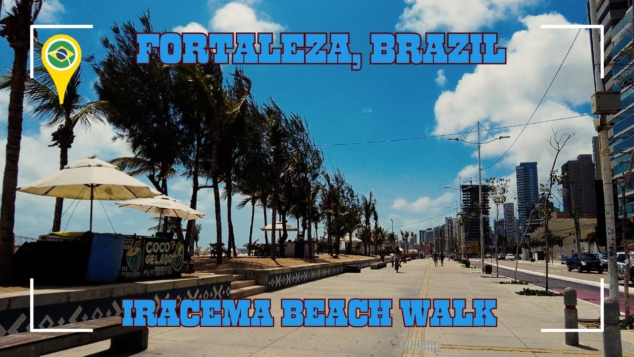 Fortaleza Coastal Walk: Ponte dos Ingleses | Iracema Beach | Beira Mar Brazil 4K Walk