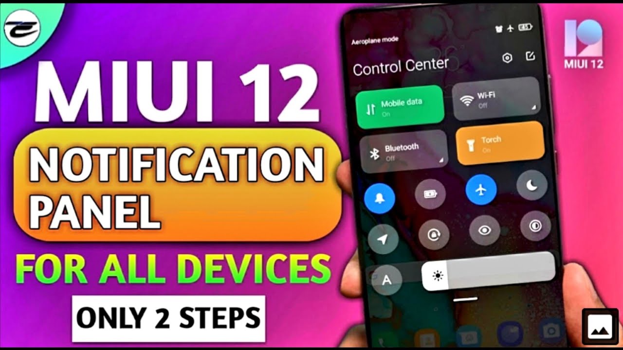 How to get MIUI12 notification panel | miui 12 control panel  | #MIUI12