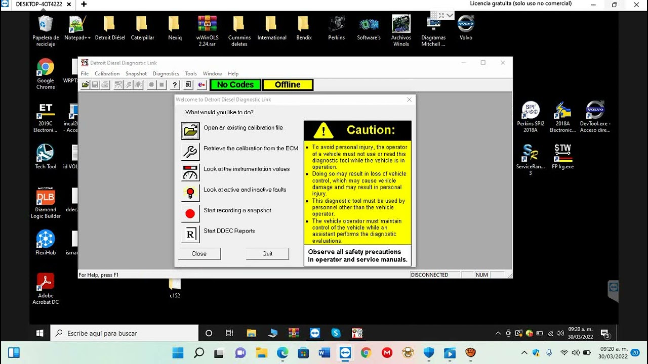 Calibration tools DDc2, cambio de password.