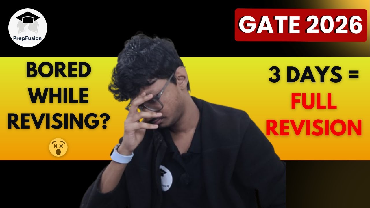 🔥How to Revise the Entire GATE Syllabus in 3 Days (Smart Strategy) || PrepFusion