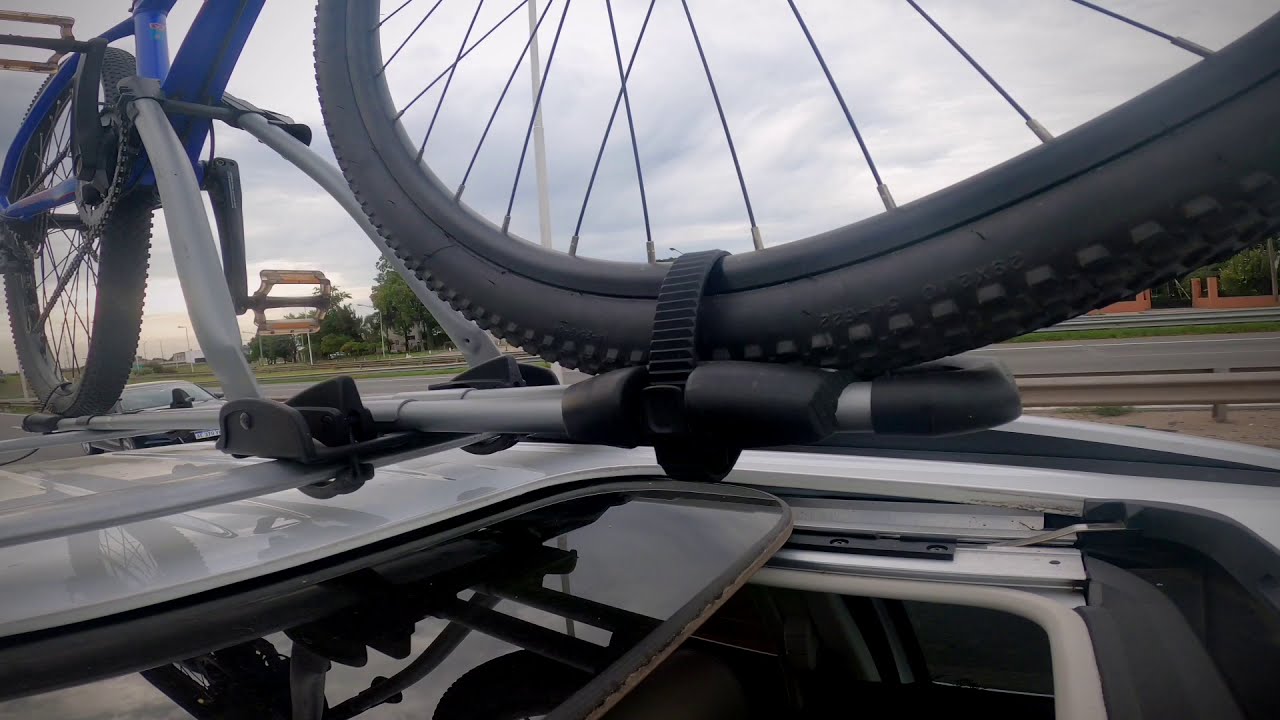 Test Porta bicicleta Thule freeride 532 a 100km/h roof bike rack model 532002