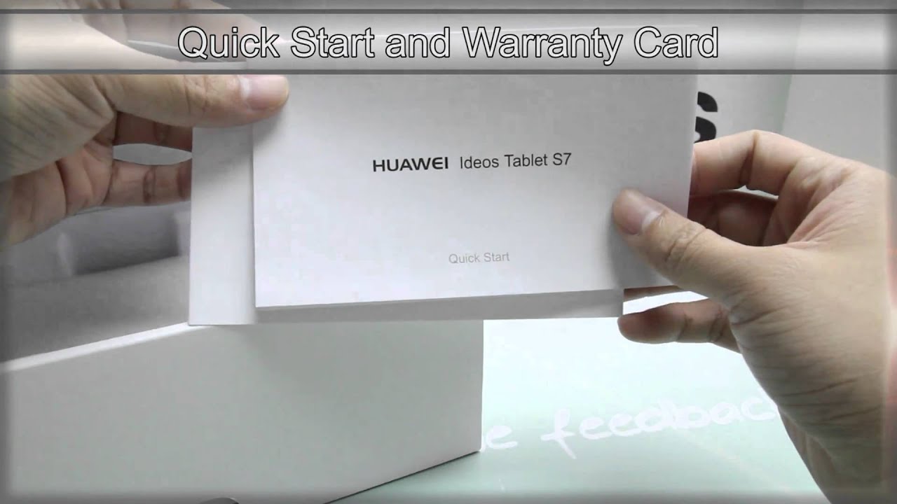 Huawei Ideos Tablet S7: Unboxing