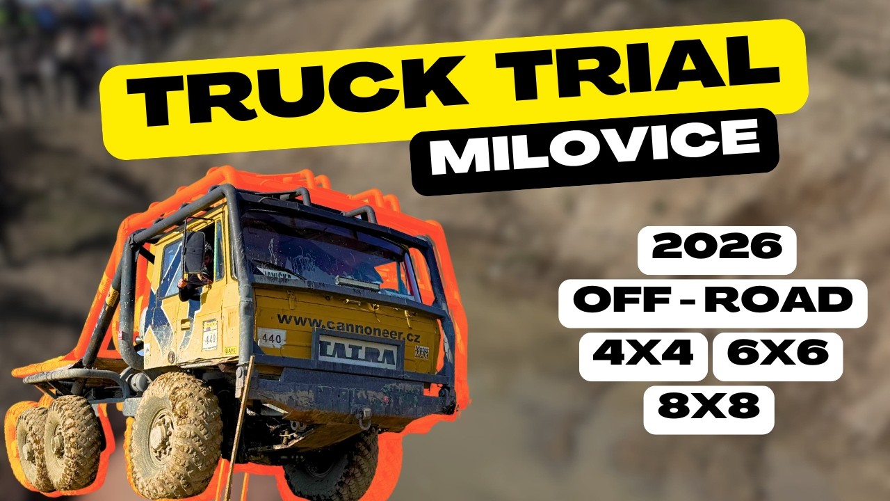 Czech Truck Trial 2026 Milovice - ekstremalny off-road ciężar&oacute;wek 8x8, 6x6, 4x4