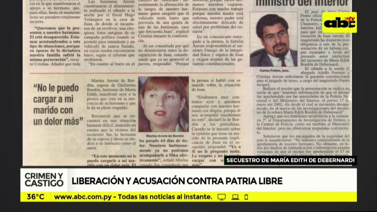 Crimen y Castigo: Liberación y acusación contra Patria Libre