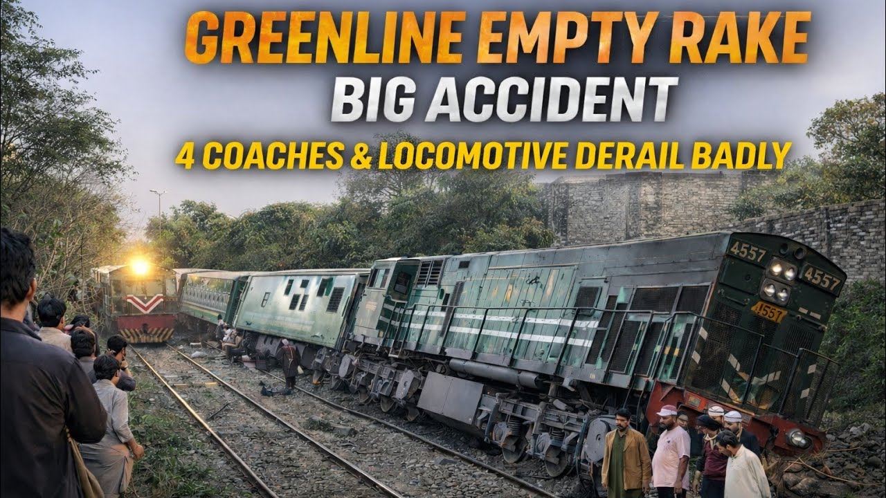 Shocking Rail Accident | Green Line Empty Rake Derailment Details