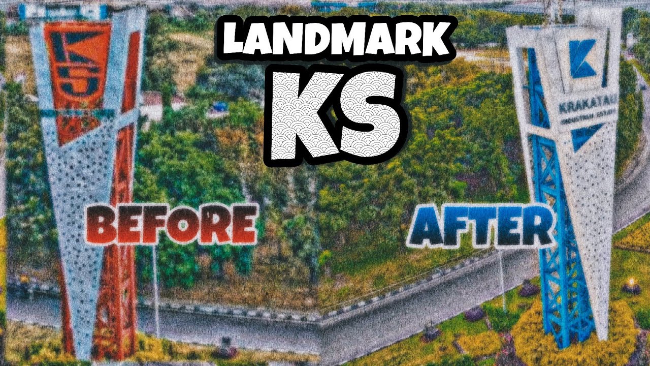 LANDMARK KS ( View Drone Kota Cilegon Project ) , Detik - detik perubahan Warna Logo Landmark KS