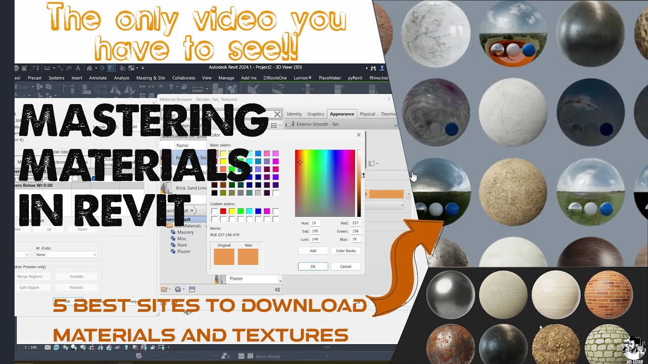 Materials in REVIT | Bigginers to Advanced | Best sites for FREE Material and Textures