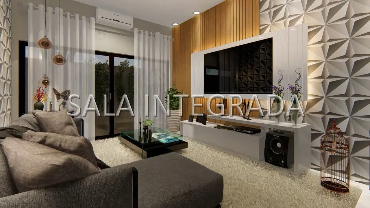 Projeto de Interiores /Sala Integrada / cozinha / Área Gourmet / Projeto 3d