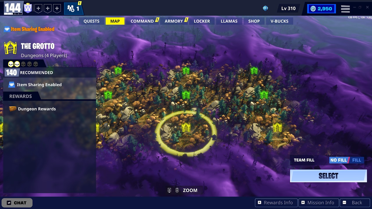 Fortnite Save The World / Dungeons 140s / Solo / The Grotto