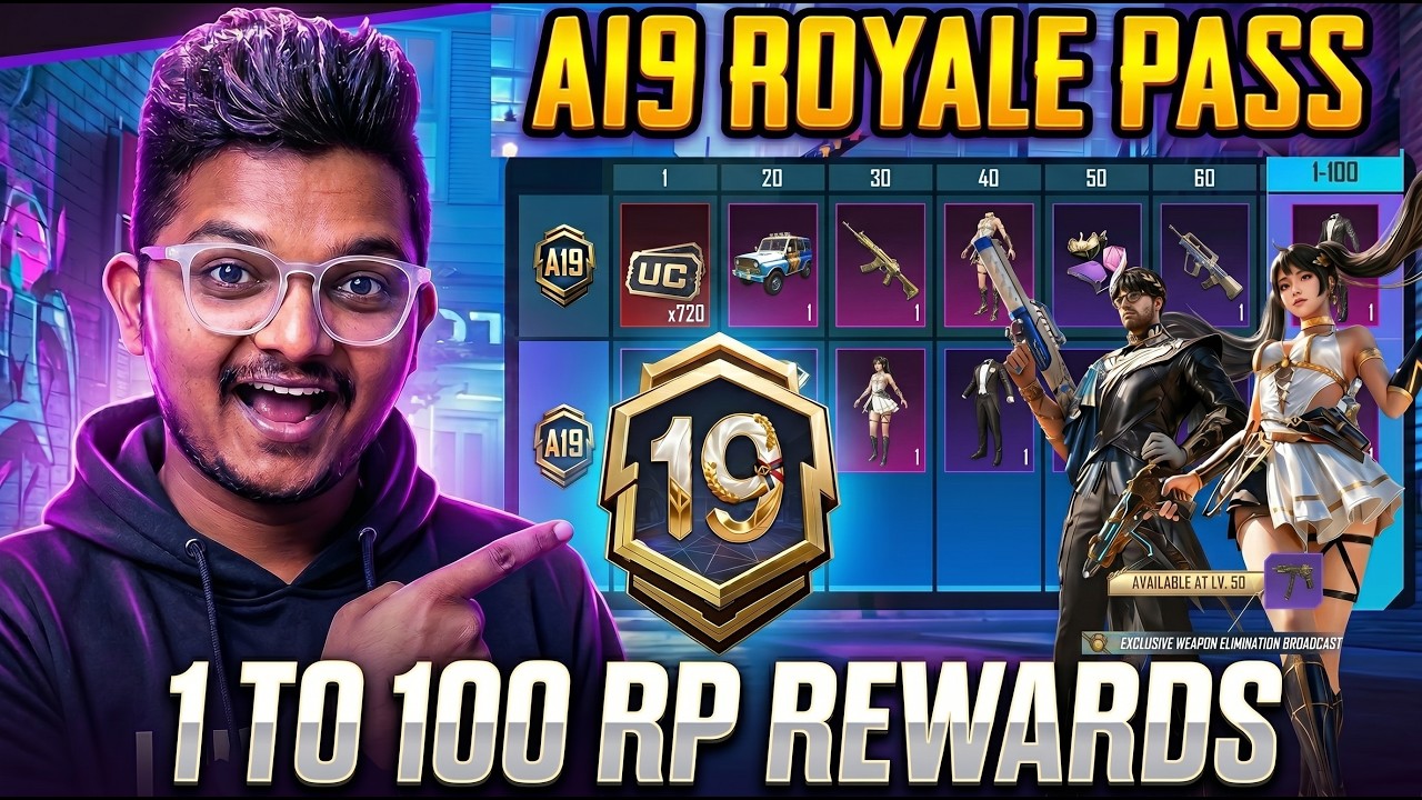 FINALLY 😍 A19 Royal Pass 1 To 100 RP Rewards | Next Royal Pass Bgmi | Bgmi New Royale pass