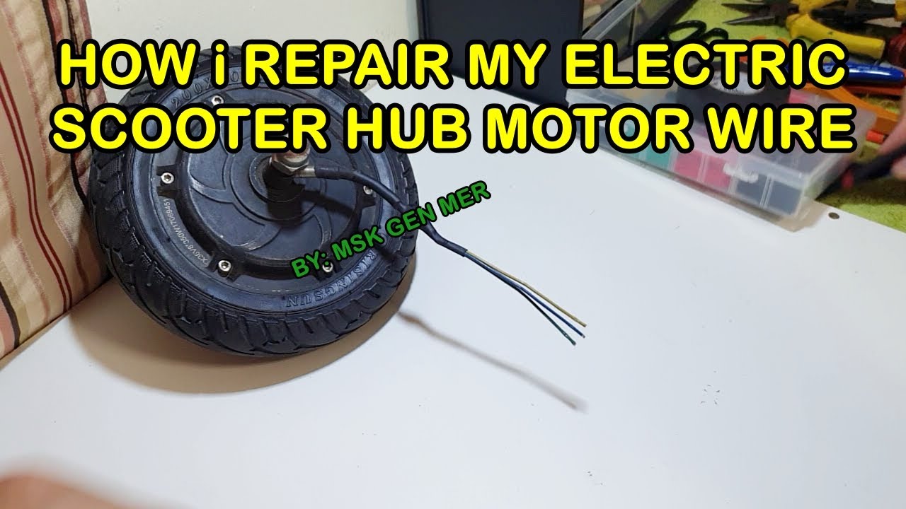 ELECTRIC SCOOTER HUB MOTOR WIRE REPAIR RECONNECT SPLICE PHASE WIRE HALL SENSOR WIRE CABLE REPAIR DIY