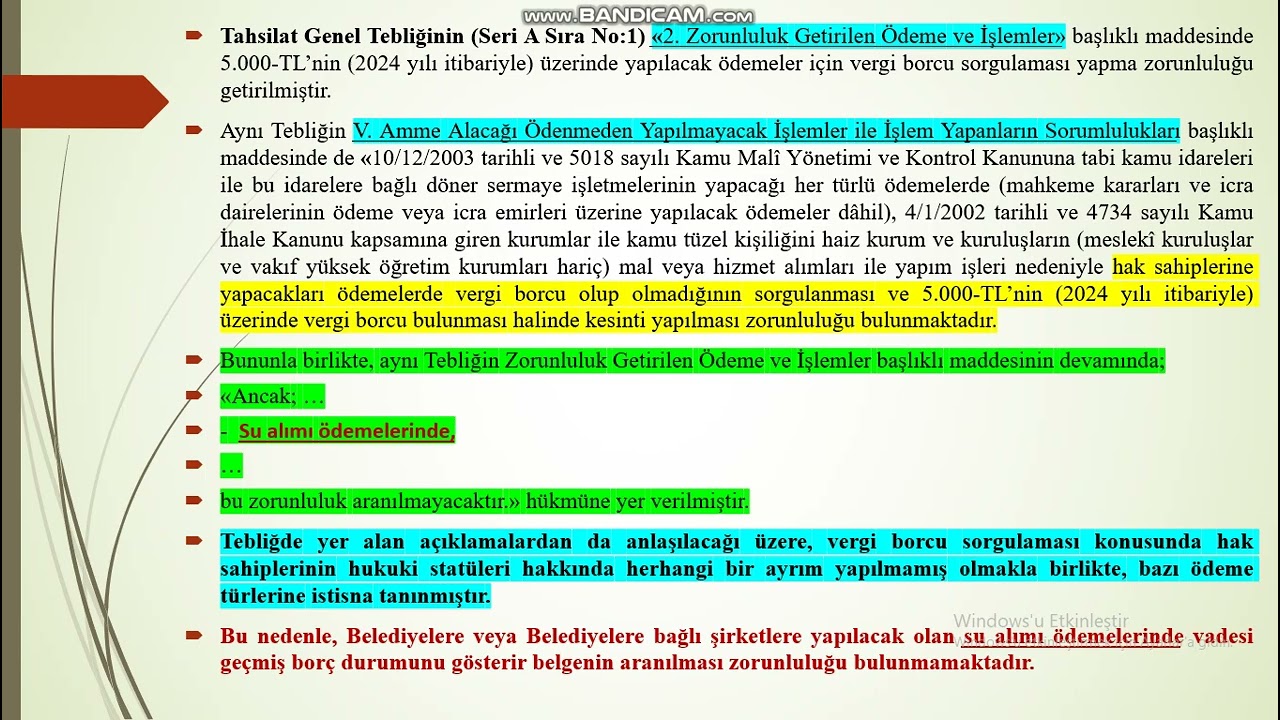 Su Faturası Ödemelerinde Damga Vergisi Kesintisi ve Vergi Borcu Sorgulaması