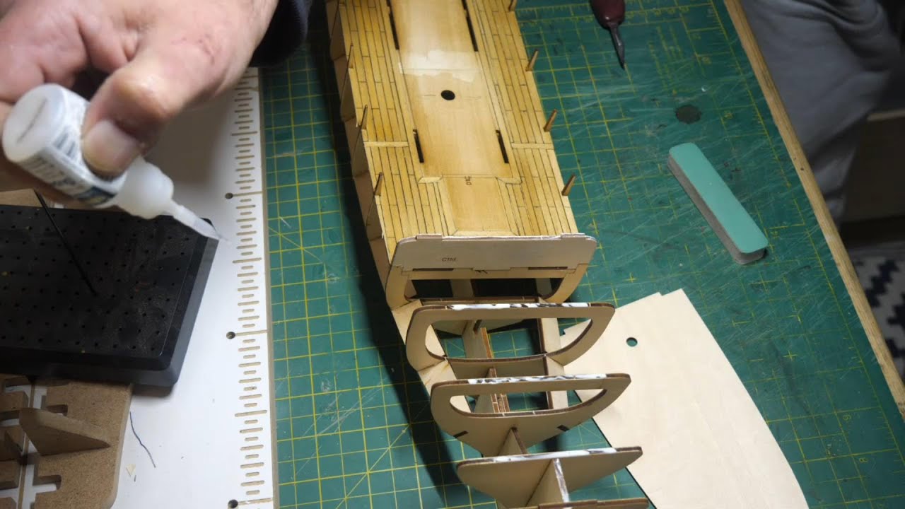 Belem Tall Ship kit by Artesania Latina,  Build Diary part 4 adding the upper decks