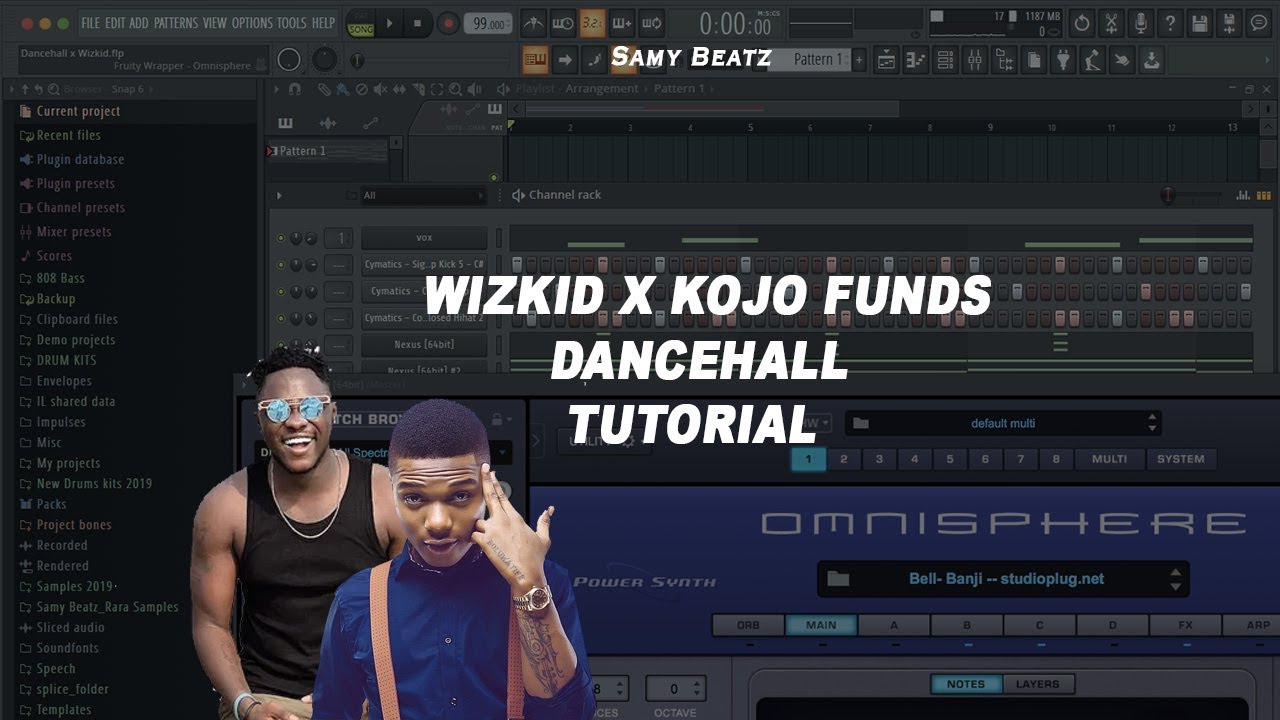 How to make a Wizkid x Kojo Funds x  dancehall Type  beat in fl studio 20