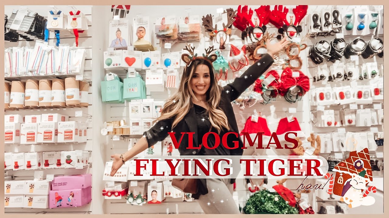 #vlogmas  ΨΩΝΙΑ ΣΤΟ flying tiger 🛍️🎄✨ haul τι αγόρασα, μακιγιάζ + more  || Anna Eleftheriou