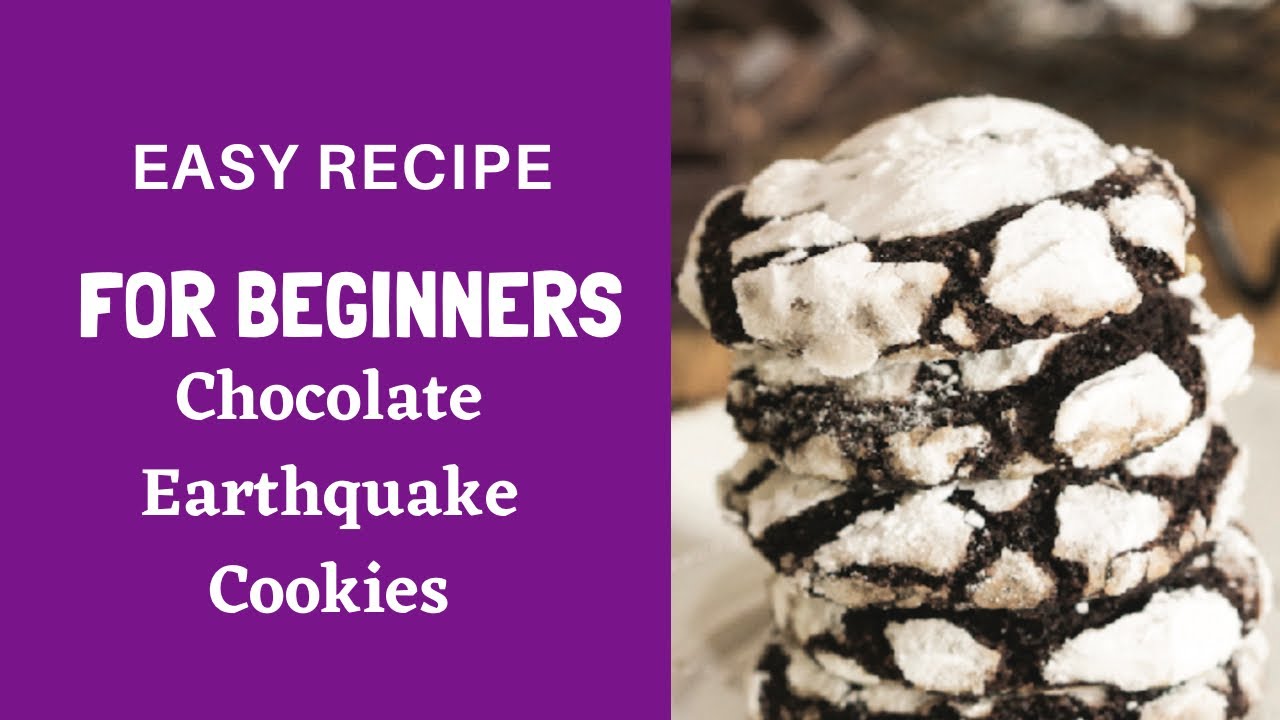 Chocolate Crinkles  Recipe | Earthquake Cookies with Chocolate Fillings