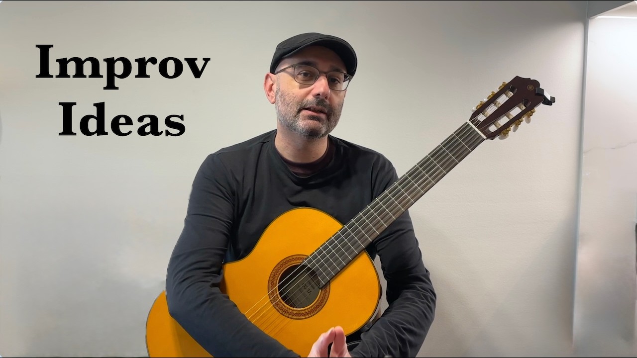 Improvisation & Composition Ideas for Beginner Guitarists: A Minor, Fixed Bass