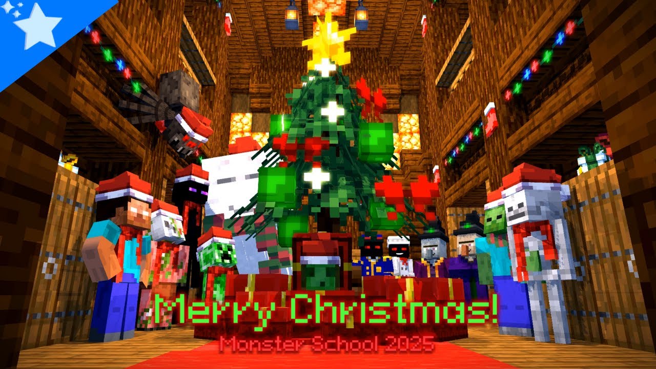 Специальный рождественский выпуск про монстров! | Анимация по Minecraft "Школа монстров"
