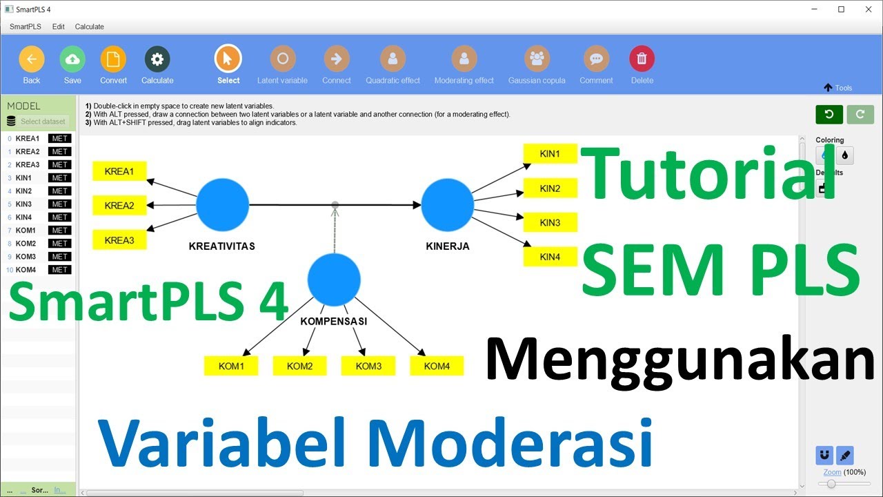 Tutorial SEM PLS dengan Variabel Moderasi Menggunakan SmartPLS 4 FULL