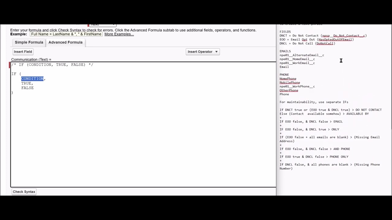 #02 Salesforce Formula Fields: Dynamic Text — Building the Formula Structure