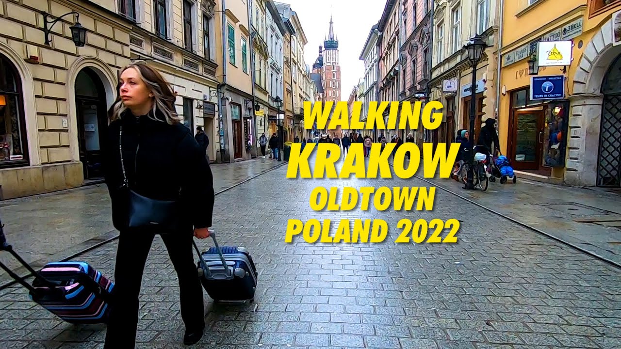Walking KRAKOW Oldtown Poland - February 2022 !!! 4K Cracow Old Town Walking Tour !!!