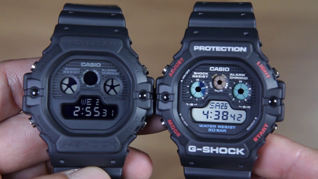 CASIO G-SHOCK DW-5900BB-1 VS G-SHOCK  DW-5900-1