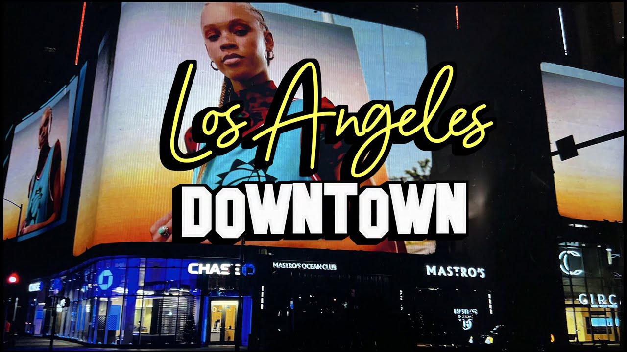 Los Angeles Downtown ' L.A. Live' walking tour at night 🇺🇸 California, USA. Travel Guide, 4K HDR