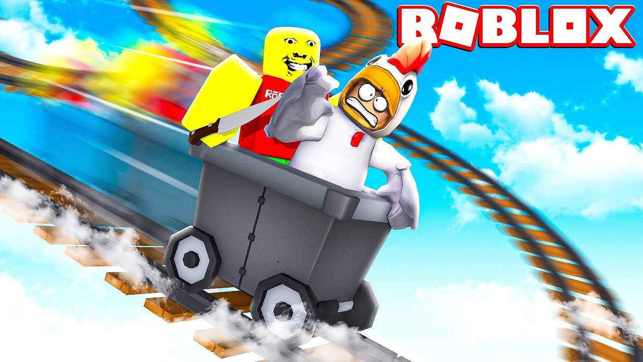 PORTO I MIEI AMICI NEL CARRELLO MALEDETTO SU ROBLOX!!
