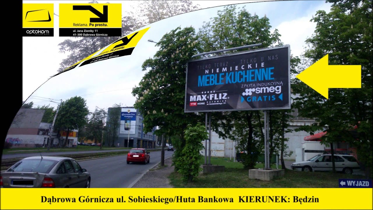 BILLBOARD DĄBROWA G&Oacute;RNICZA ul. Sobieskiego 24/Huta Bankowa tel. 666-92-66-66